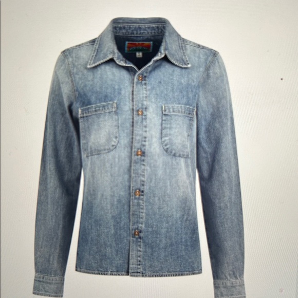 Ag Adriano Goldschmied Tops - AG Daily Blue Denim Shirt